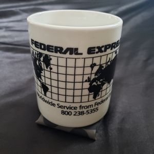 1980s Vintage Federal Express Worldwide Service Mug Rare